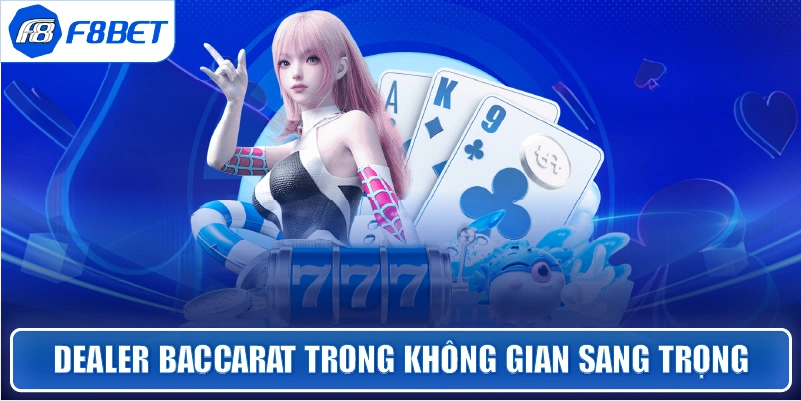 Dealer baccarat trong không gian sang trọng